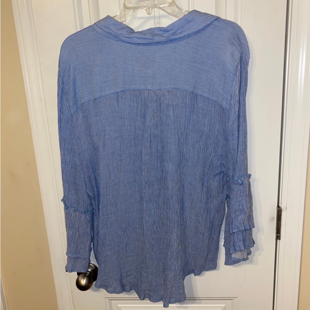 Ruby Rd. Light Blue Button Down Shirt - image 7